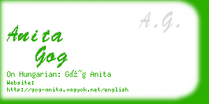 anita gog business card